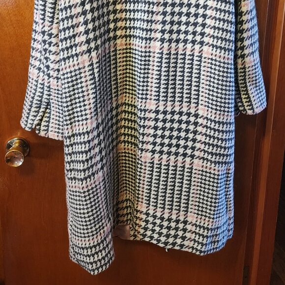 Women's Size 14 J.G. Hook Cream/Gray/Pink Wool Blend Full Length Coat - Picture 11 of 11